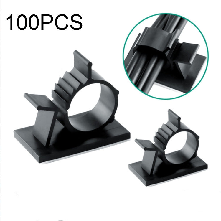 100 PCS Y-1720 Adjustable Self-Adhesive Wire Fixing Cable Organizer (Black) - Cable Organizer by null | Online Shopping South Africa | PMC TechLife | Buy Now Pay Later Mobicred