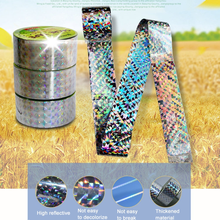 2rolls  4.8 x 50m Double-sided Bird Repeller Ribbon Anti Bird Tape Flashing Reflective Bird Repellent(Laser Frid) - free shipping - PMC TechLife - Order now!