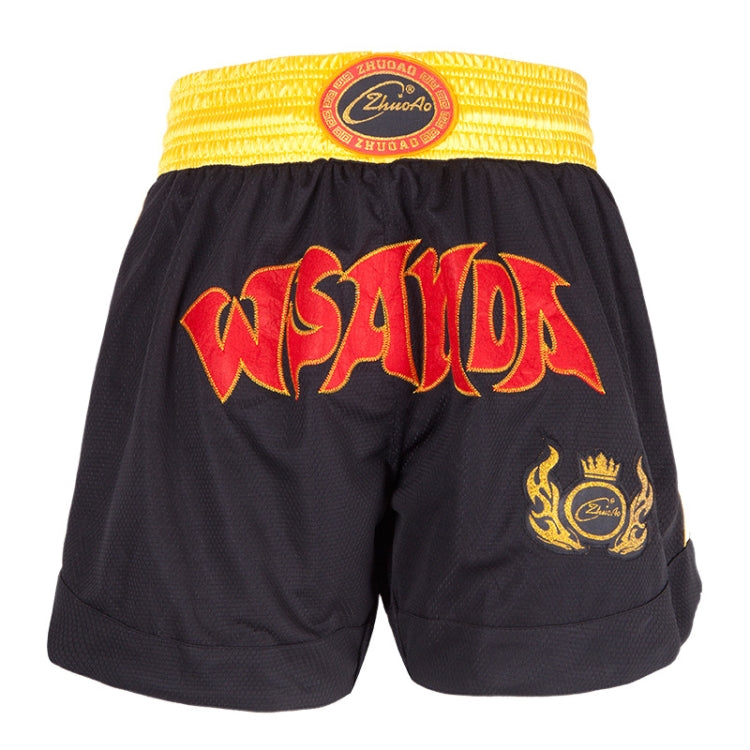 ZhuoAo Muay Thai/Boxing/Sanshou/Fighting Shorts for Men and Women, Size:L(Quick Dry Sanda Black) - Sportswear by ZhuoAo | Online Shopping South Africa | PMC Jewellery