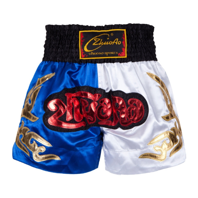 ZhuoAo Muay Thai/Boxing/Sanshou/Fighting Shorts for Men and Women, Size:XXL(Black Waist Stitching) - Sportswear by ZhuoAo | Online Shopping South Africa | PMC Jewellery