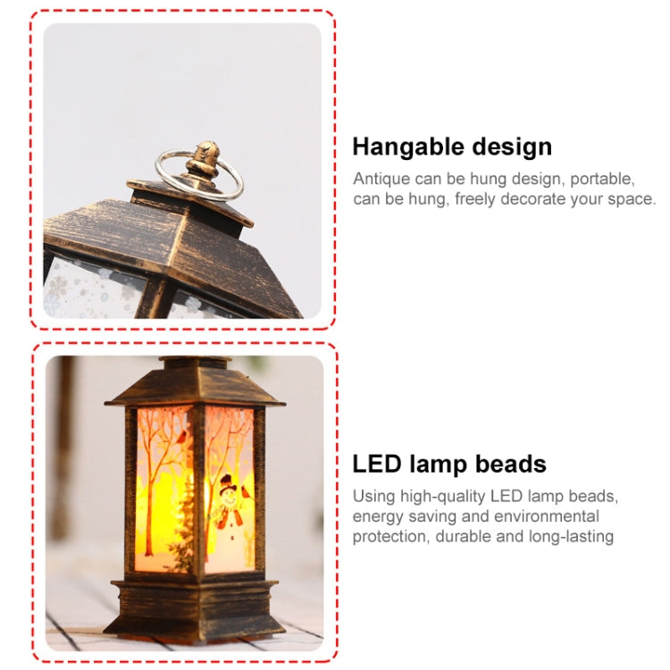 Christmas Flame Lantern Christmas Decoration LED Luminous Ornament Candlestick Lamp, Size: Large 77 x 77 x 195mm(Red Santa) - Christmas Decoration Lamps by PMC TechLife | Online Shopping South Africa | PMC TechLife | Buy Now Pay Later Mobicred