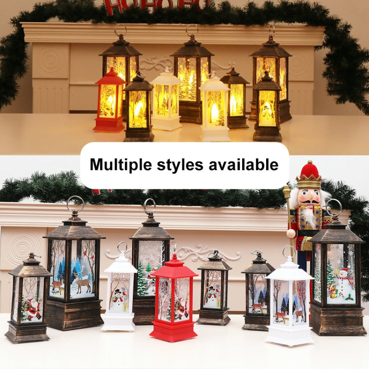 Christmas Flame Lantern Christmas Decoration LED Luminous Ornament Candlestick Lamp, Size: Large 77 x 77 x 195mm(Red Santa) - Christmas Decoration Lamps by PMC TechLife | Online Shopping South Africa | PMC TechLife | Buy Now Pay Later Mobicred
