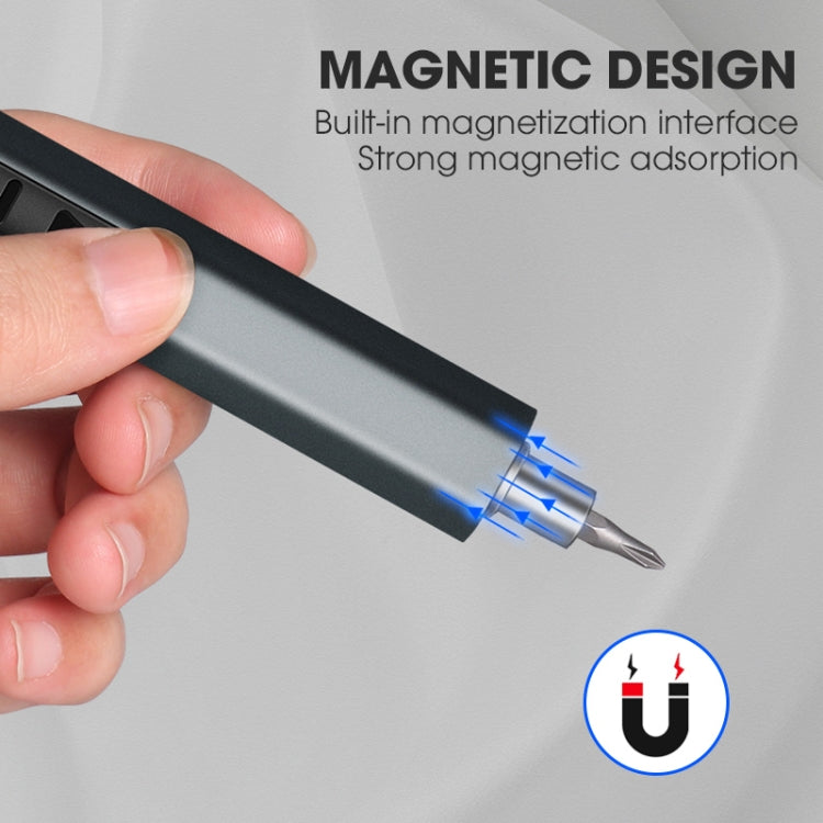 36 In 1 Rechargeable Mini Electric Screwdriver Set With 3LED Lighting(Gray) - Screwdriver Set by PMC TechLife | Online Shopping South Africa | PMC TechLife | Buy Now Pay Later Mobicred