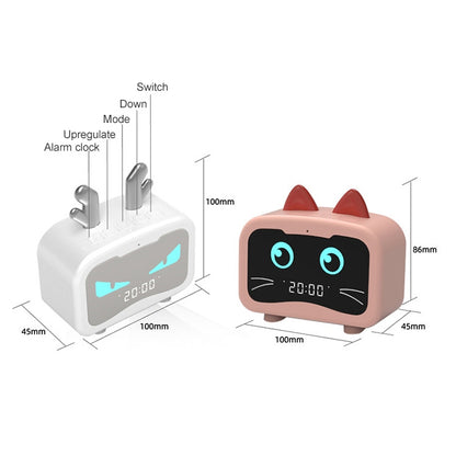 Creative Smart Wireless Mini Bluetooth Speaker Portable Computer Subwoofer Speaker with Alarm Clock(Cute Cat-White) - Mini Speaker by PMC Jewellery | Online Shopping South Africa | PMC Jewellery