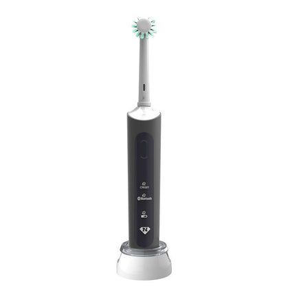 Wireless Rechargeable Waterproof Electric Toothbrush Rotary Brush Head(Black) - Toothbrushes by PMC Jewellery | Online Shopping South Africa | PMC Jewellery