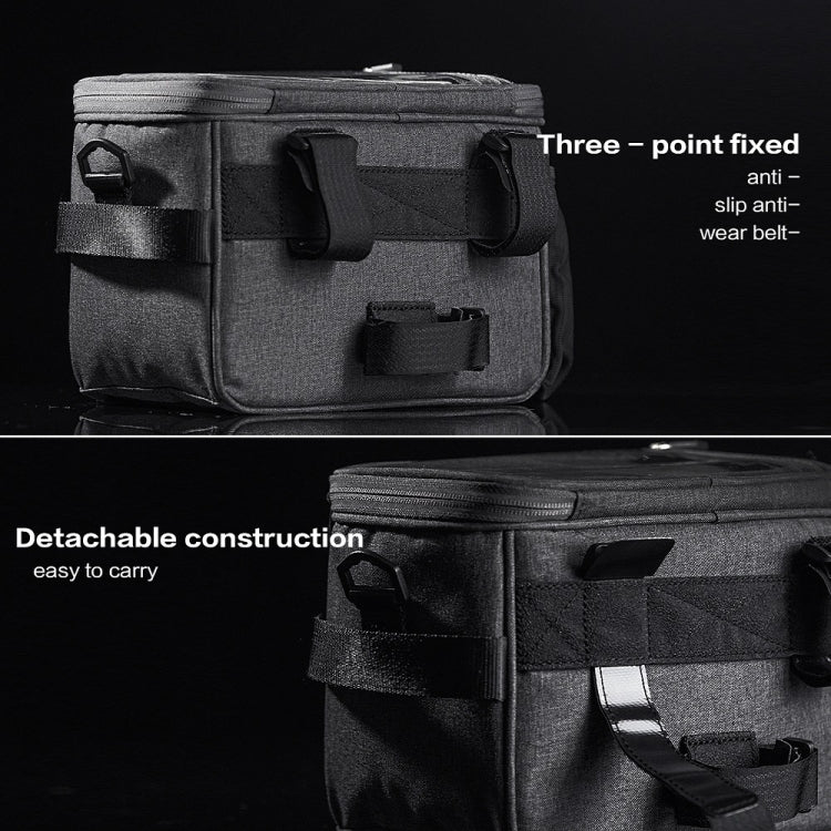 Rhinowalk Bicycle Front Handle Bag Camera Bag Waterproof 7.5 inch Large Touch Screen Navigation Mobile Phone Bag Bicycle Bag(Carbon Fiber Black Green) - free shipping - PMC TechLife - Order now!
