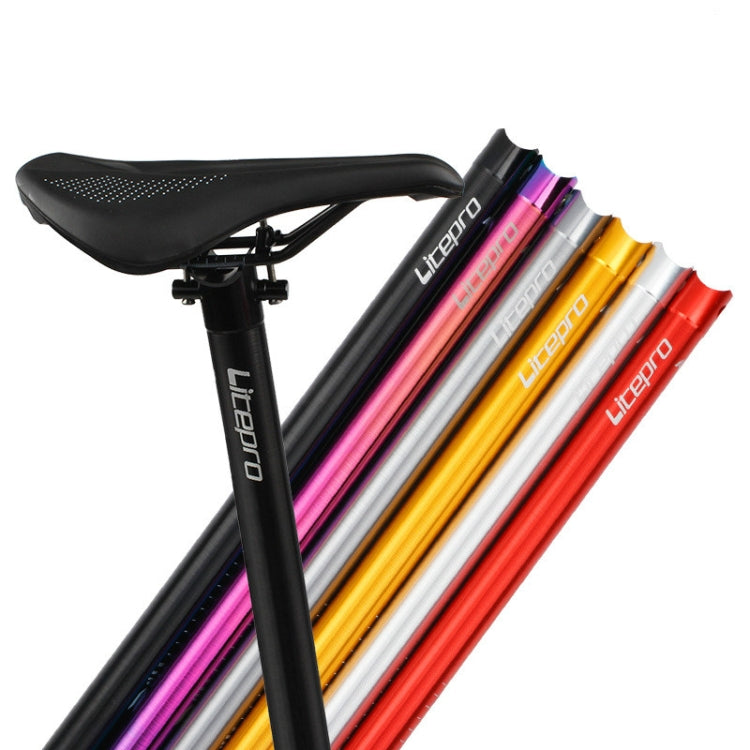Litepro 412 Folding Bicycle Seatpost 33.9mm LP Plum Blossom Seat Tube, Colour: Black - free shipping - PMC TechLife - Order now!
