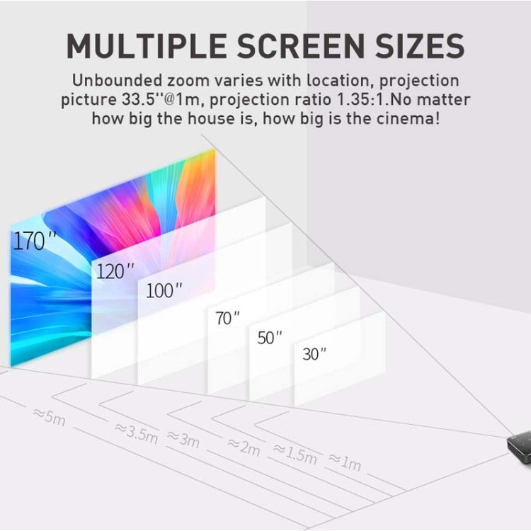 P11 854x480 DLP Mini Smart Projector With Infrared Remote Control, Android 9.0, 2GB+16GB, Support 2.4G/5G WiFi, Bluetooth, TF Card(Silver Gray) - LED Projector by PMC TechLife | Online Shopping South Africa | PMC TechLife