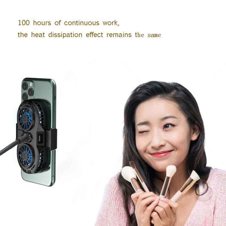 AH-102 Type-C / USB-C + USB Interface Dual Cooling And Fast Cooling Mobile Phone Radiator for 4-6.5 inch Mobile Phones, Power Cable Length: 1.5m( White) - Cooling Fan Radiator by PMC TechLife | Online Shopping South Africa | PMC TechLife | Buy Now Pay Later Mobicred