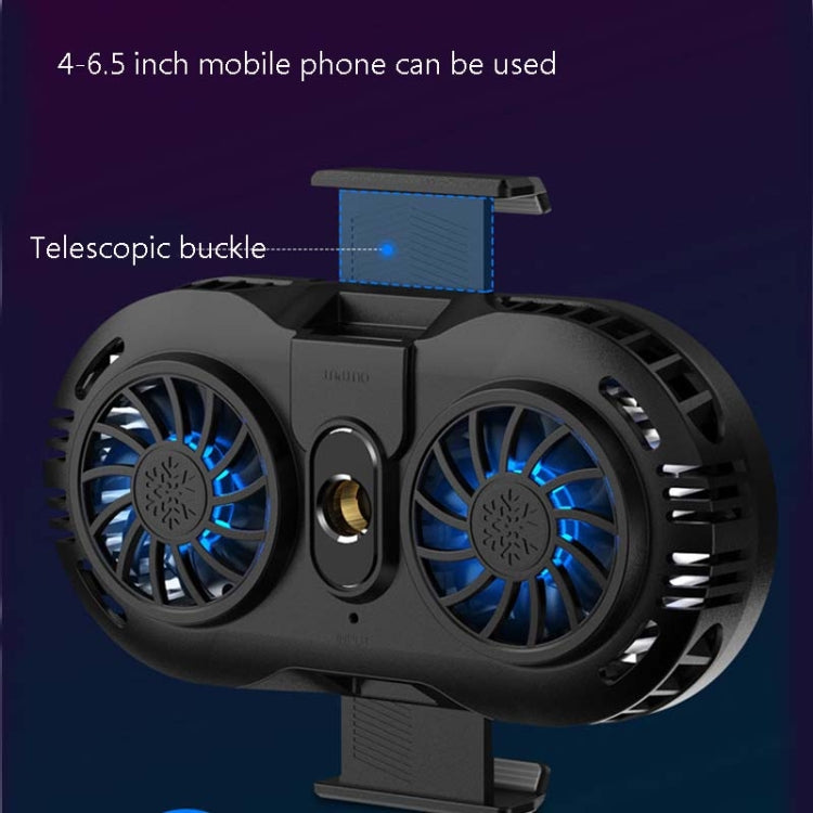 AH-102 Type-C / USB-C + USB Interface Dual Cooling And Fast Cooling Mobile Phone Radiator for 4-6.5 inch Mobile Phones, Power Cable Length: 1.5m( White) - Cooling Fan Radiator by PMC TechLife | Online Shopping South Africa | PMC TechLife | Buy Now Pay Later Mobicred