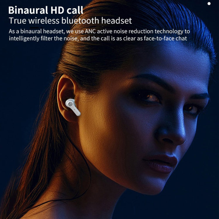 ANC Business Sports TWS Stereo Dual Ears Bluetooth V5.0+EDR Earphone with Charging Box(White) - TWS Earphone by PMC TechLife | Online Shopping South Africa | PMC TechLife