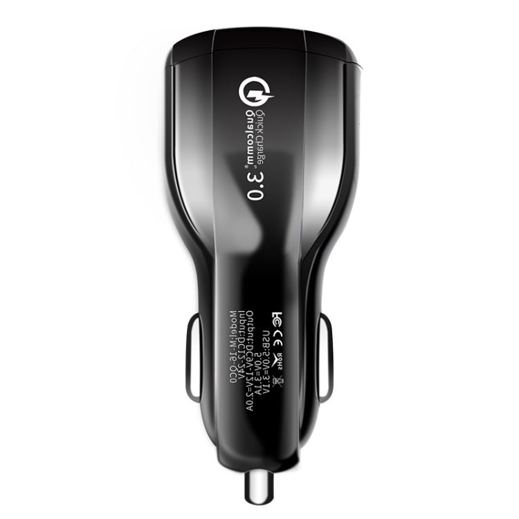 2 PCS QC3.0+3.1A Car Charger Dual USB 6A Halo Wine Bottle Fast Charge Car Charger(Elegant Black) - Car Charger by PMC TechLife | Online Shopping South Africa | PMC TechLife
