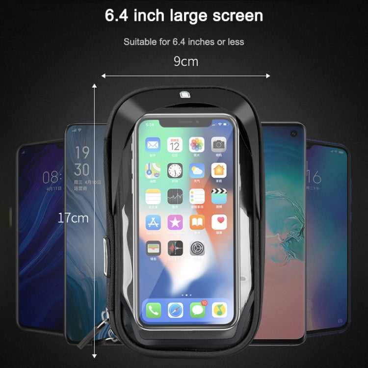 Mountain Bike Card Holder Touch Screen Mobile Phone Holder Motorcycle Electric Vehicle Waterproof Navigation Bracket Shade Mobile Phone Holder, Style:Handlebars(Black) - free shipping - PMC TechLife - Order now!