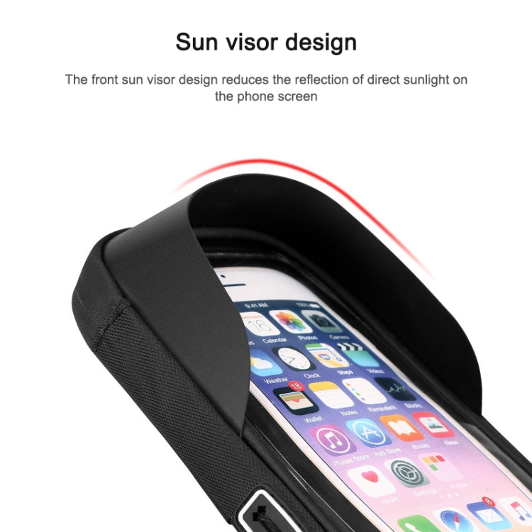 Mountain Bike Card Holder Touch Screen Mobile Phone Holder Motorcycle Electric Vehicle Waterproof Navigation Bracket Shade Mobile Phone Holder, Style:Handlebars(Black) - free shipping - PMC TechLife - Order now!