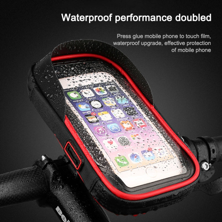 Mountain Bike Card Holder Touch Screen Mobile Phone Holder Motorcycle Electric Vehicle Waterproof Navigation Bracket Shade Mobile Phone Holder, Style:Handlebars(Black) - free shipping - PMC TechLife - Order now!