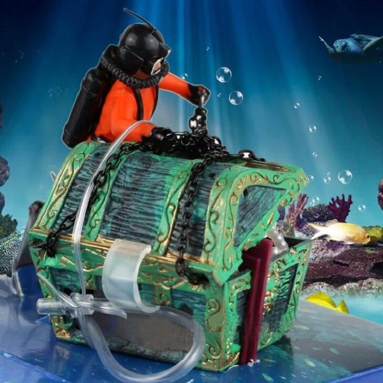 Pneumatic Fish Tank Decoration Diver Treasure Hunt Frogman Aquarium Fish Tank Landscape(Orange) - Fish Tank Decoration by PMC TechLife | Online Shopping South Africa | PMC TechLife | Buy Now Pay Later Mobicred