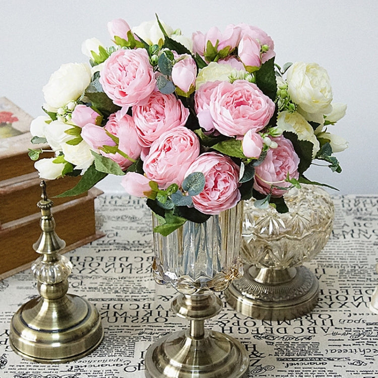 5 PCS Artificial Rose Flowers Small Bouquet Flores Home Party Wedding Fake Flower Decoration(Pink and Magenta) - free shipping - PMC TechLife - Order now!