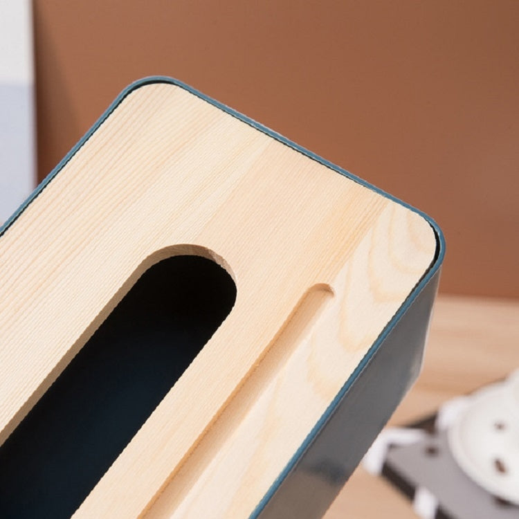 Grooved Drawer Box Home Living Room Tissue Box with Log Cover, Phone Holder Function(White) - Storage Boxes by PMC TechLife | Online Shopping South Africa | PMC TechLife | Buy Now Pay Later Mobicred