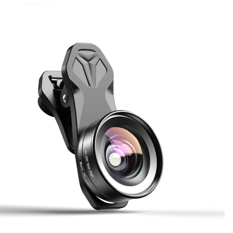 APEXEL APL-HD52IN1WM 2 in 1 Distortion-free HD 120-degree Wide-angle + 10X Macro Universal SLR External Mobile Phone Lens Set(Telephoto Clip) - free shipping - PMC TechLife - Order now!