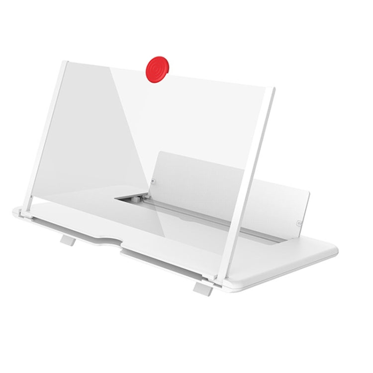 12 inch Pull-out Typed Ultra-clear 3D Mobile Phone Screen Stretching Bracket Amplifier(White) - Screen Magnifier by PMC TechLife | Online Shopping South Africa | PMC TechLife