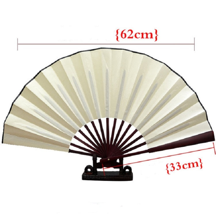 8 inch Pure Color Blank Silk Cloth Folding Fan Chinese Style Calligraphy Painting Fan(Black) - Hand Fans by PMC Jewellery | Online Shopping South Africa | PMC Jewellery