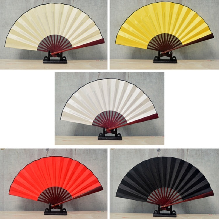 8 inch Pure Color Blank Silk Cloth Folding Fan Chinese Style Calligraphy Painting Fan(Red) - Hand Fans by PMC Jewellery | Online Shopping South Africa | PMC Jewellery