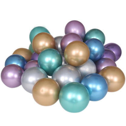 50 PCS 12inch Glossy Metal Pearl Latex Balloons Metallic Color Inflatable Air Ball Birthday Party Decor(Gold) - Balloons by PMC Jewellery | Online Shopping South Africa | PMC Jewellery