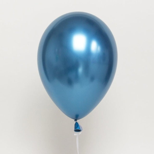 50 PCS 12inch Glossy Metal Pearl Latex Balloons Metallic Color Inflatable Air Ball Birthday Party Decor(Blue) - Balloons by PMC TechLife | Online Shopping South Africa | PMC TechLife