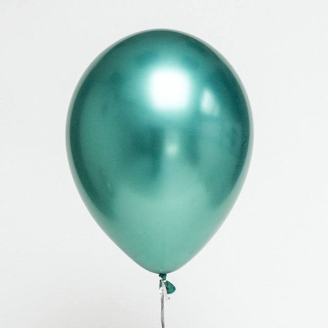 50 PCS 12inch Glossy Metal Pearl Latex Balloons Metallic Color Inflatable Air Ball Birthday Party Decor(Green) - Balloons by PMC TechLife | Online Shopping South Africa | PMC TechLife