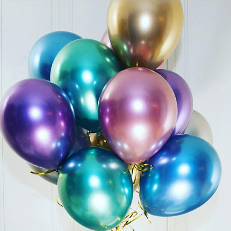 50 PCS 12inch Glossy Metal Pearl Latex Balloons Metallic Color Inflatable Air Ball Birthday Party Decor(Green) - Balloons by PMC TechLife | Online Shopping South Africa | PMC TechLife