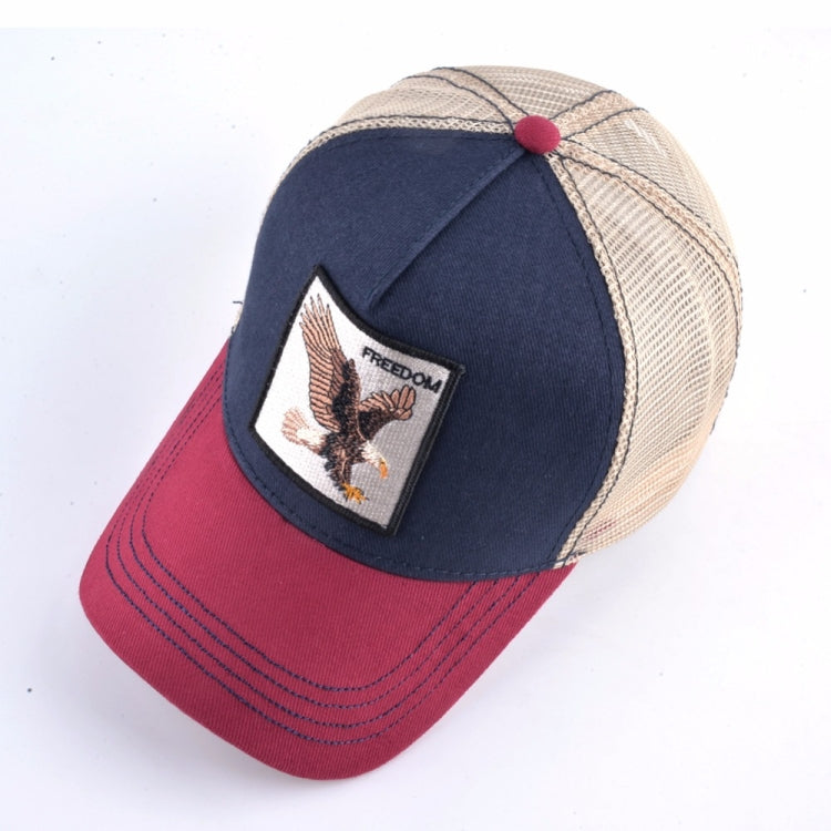 Cotton Embroidered Animal Baseball Cap(Black Eagle) - Peaked Cap by PMC Jewellery | Online Shopping South Africa | PMC Jewellery