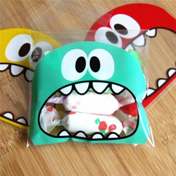 100 PCS Cute Big Teech Mouth Monster Plastic Bag Wedding Birthday Cookie Candy Gift OPP Packaging Bags, Gift Bag Size:10x10cm(Yellow) - free shipping - PMC TechLife - Order now!