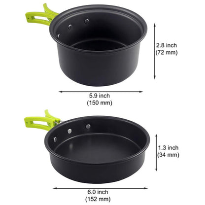 Camping cookware Outdoor cookware set(Black) - Cookwares & Tablewares by PMC Jewellery | Online Shopping South Africa | PMC Jewellery