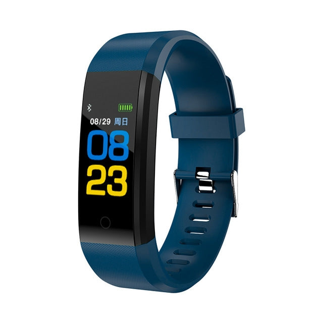 ID115 Plus Smart Bracelet Fitness Heart Rate Monitor Blood Pressure Pedometer Health Running Sports SmartWatch for IOS Android(dark blue) - Smart Wristbands by PMC TechLife | Online Shopping South Africa | PMC TechLife | Buy Now Pay Later Mobicred