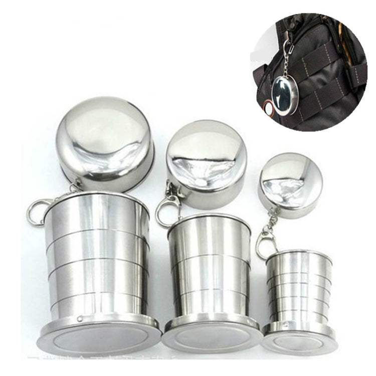 Stainless Steel Camping Folding Cup Traveling Outdoor Camping Hiking Mug Portable Collapsible Cup L 250ML - Cookwares & Tablewares by PMC TechLife | Online Shopping South Africa | PMC TechLife