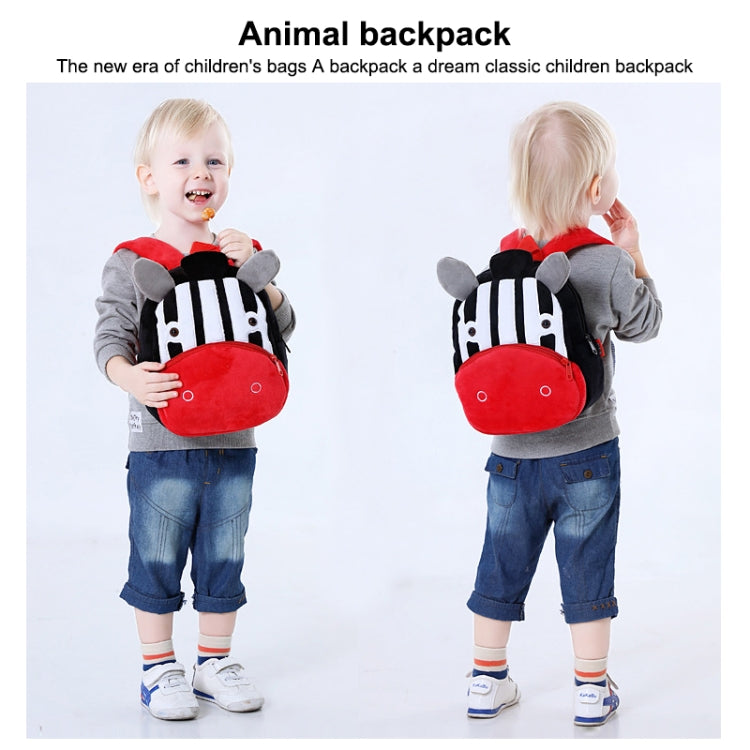 Kids 3D Animal Velvet Backpacks Children Cartoon Kindergarten Toys Gifts School Bags(Hippo) - Kids Bags by PMC Jewellery | Online Shopping South Africa | PMC Jewellery