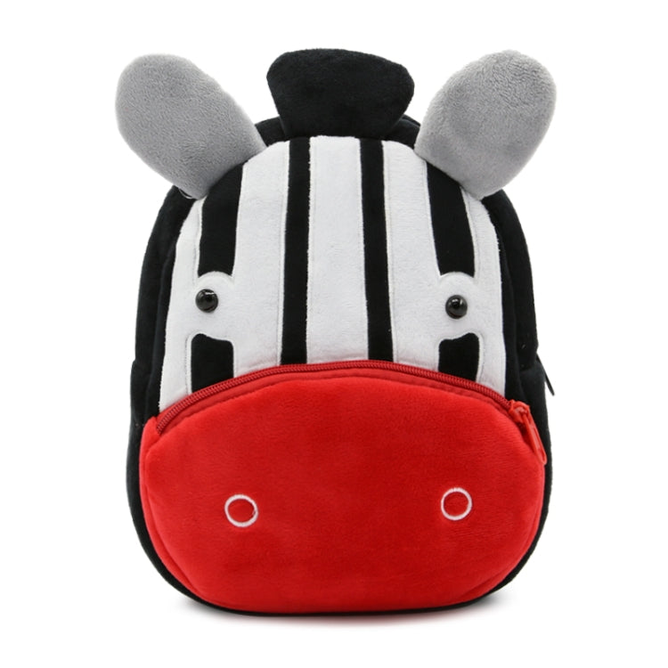 Kids 3D Animal Velvet Backpacks Children Cartoon Kindergarten Toys Gifts School Bags(Zebra) - Kids Bags by PMC Jewellery | Online Shopping South Africa | PMC Jewellery