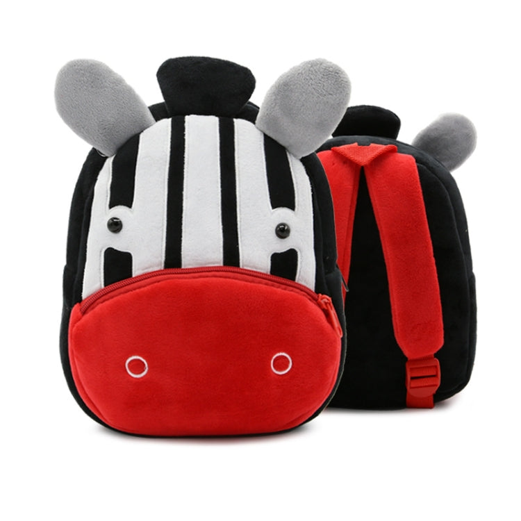 Kids 3D Animal Velvet Backpacks Children Cartoon Kindergarten Toys Gifts School Bags(Zebra) - Kids Bags by PMC Jewellery | Online Shopping South Africa | PMC Jewellery