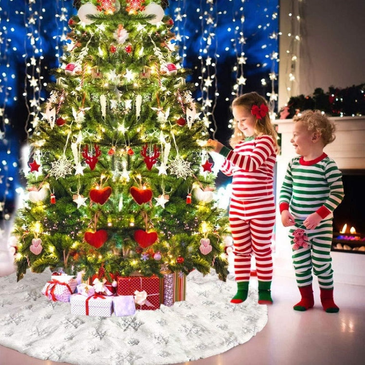 Christmas Tree Plush Sequin Embroidered Bottom Decorative Skirt, Size:90cm(Silver) - free shipping - PMC TechLife - Order now!