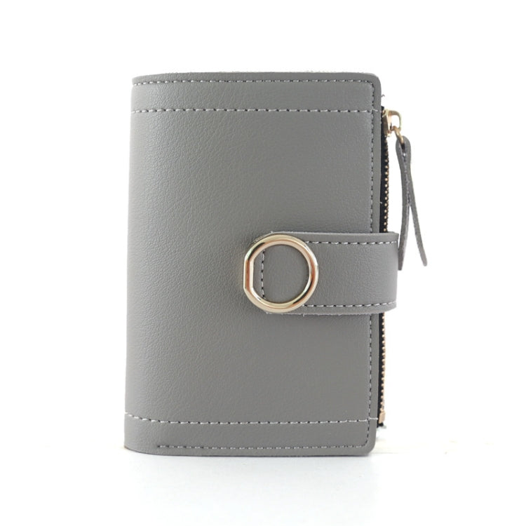 Women Wallets Small Fashion Leather Purse Ladies Card Bag For Female Purse Money Clip Wallet(Gray) - Wallets by PMC TechLife | Online Shopping South Africa | PMC TechLife