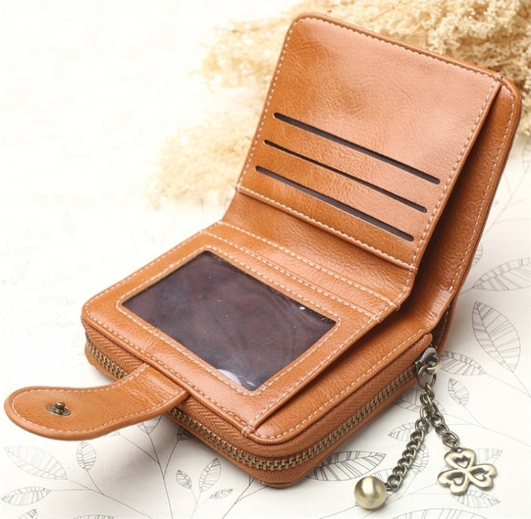 Vintage Button Phone Purses Women Wallets Female Purse Leather Brand Retro Ladies Long Zipper Woman Wallet Card Clutch(Long yellow) - Wallets by PMC TechLife | Online Shopping South Africa | PMC TechLife