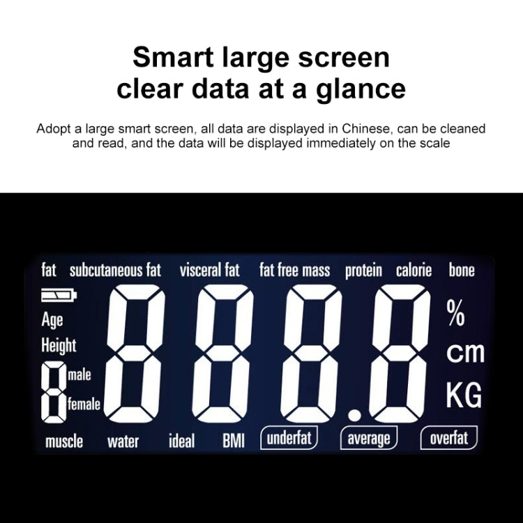 LCD Display Body Electronic Smart Weighing Scales Bathroom Scale Digital Human Weight Scales(Black) - free shipping - PMC TechLife - Order now!