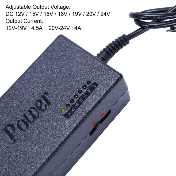 110-220V AC To DC 12V / 15V / 16V / 18V / 19V / 20V / 24V Universal Laptop Charger Adapter - Universal Power Adapter by PMC TechLife | Online Shopping South Africa | PMC TechLife