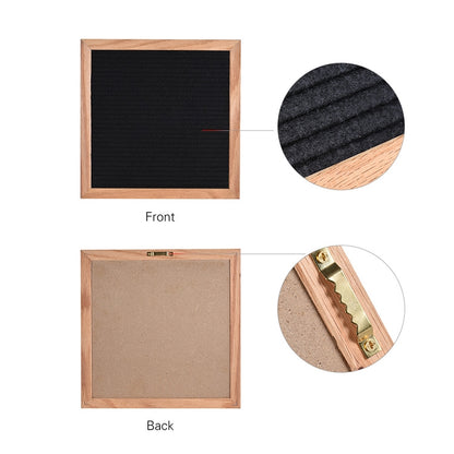 10 inch x 10 inch Handmade Wooden Felt Letters Message Board Photo Frame Photo Props(Black) - Photo Albums & Photo Frames by PMC Jewellery | Online Shopping South Africa | PMC Jewellery