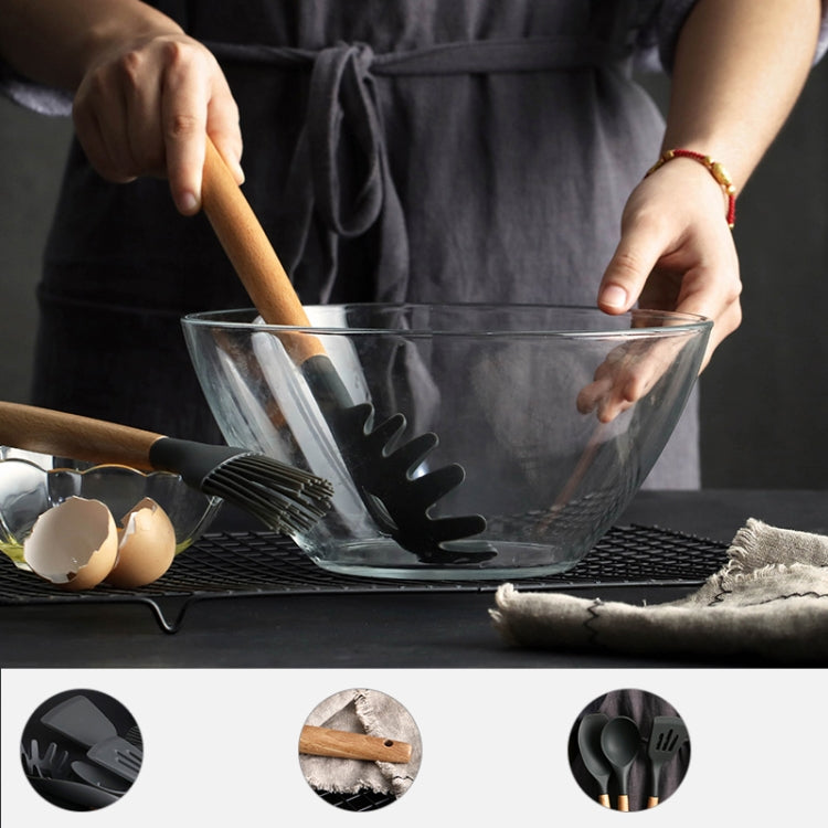 Silicone Wood Handle Spatula Heat-resistant Soup Spoon Non-stick Special Cooking Shovel Kitchen Tools Fried Shovel - Cutlery Sets by PMC TechLife | Online Shopping South Africa | PMC TechLife