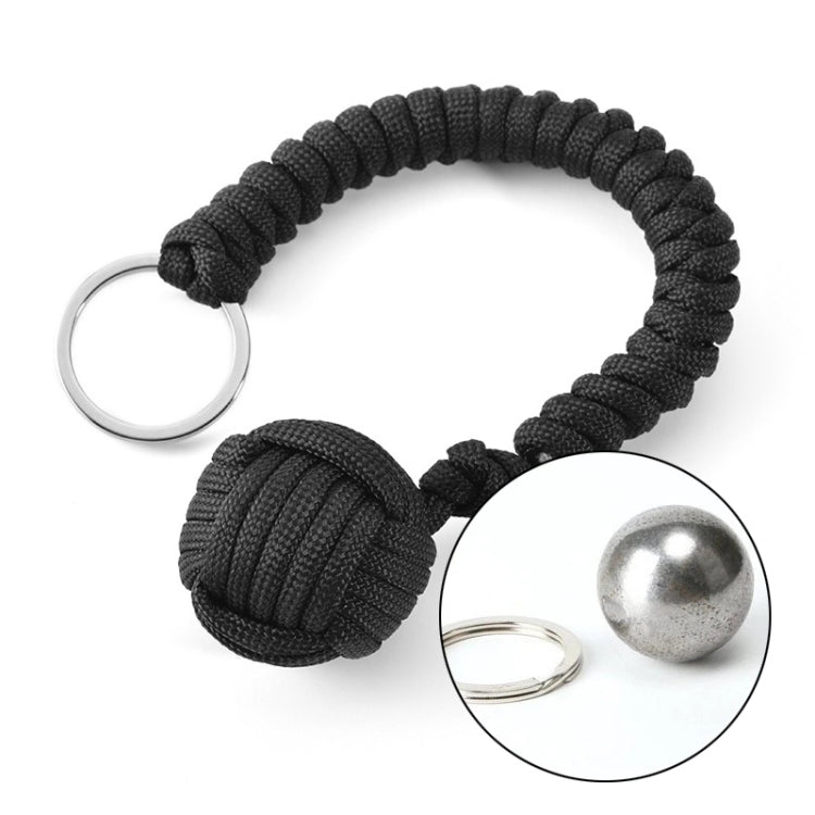 Outdoor Security Protection Black Monkey Fist Steel Ball Bearing Self Defense Lanyard Survival Key Chain(Camouflage Green1) - Self-defense Protection by PMC TechLife | Online Shopping South Africa | PMC TechLife