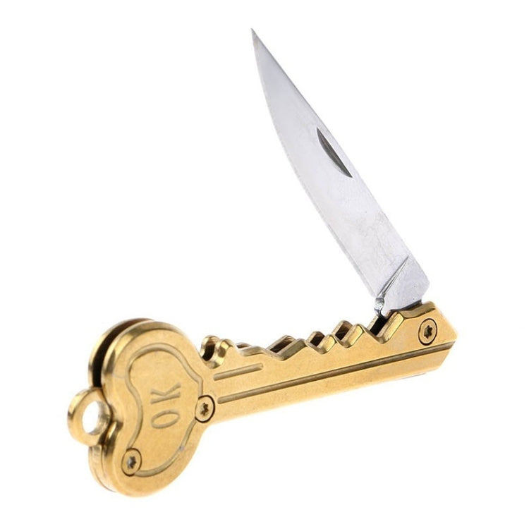 Mini Key Knife Camp Outdoor Keyring Ring Keychain Fold Self Defense Security Multi Tool(Gold) - Self-defense Protection by PMC Jewellery | Online Shopping South Africa | PMC Jewellery