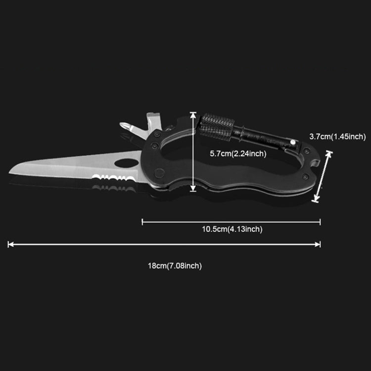 External Multi-function Carabiner D-type Hanging Keychain - Mountaineering Outfit by PMC Jewellery | Online Shopping South Africa | PMC Jewellery