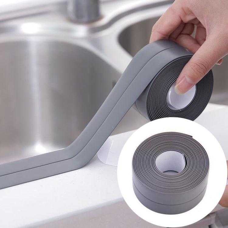 Durable PVC Material Waterproof Mold Proof Adhesive Tape  Kitchen Bathroom Wall Sealing Tape, Width:2.2cm x 3.2m(Grey) - Adhesives & Sealers by PMC TechLife | Online Shopping South Africa | PMC TechLife | Buy Now Pay Later Mobicred