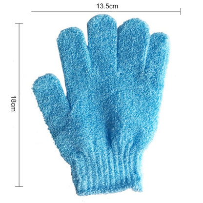 5 PCS Shower Bath Gloves Exfoliating Spa Massage Scrub Body Glove(Blue) - Bath Brushes & Sponges by PMC Jewellery | Online Shopping South Africa | PMC Jewellery